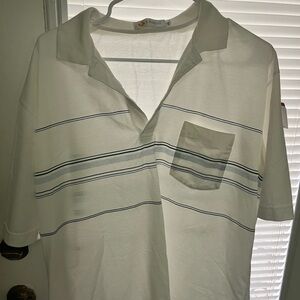 Men's White‎ Striped Shirt